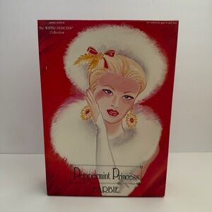 Vintage 1994 Peppermint Princess Barbie Winter Princess Holiday Collectible Doll